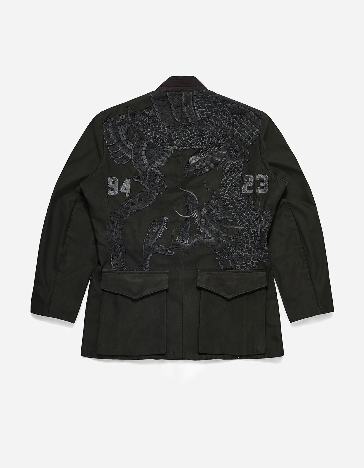 4096 Upcycled M59 Field Kimono Black O/D