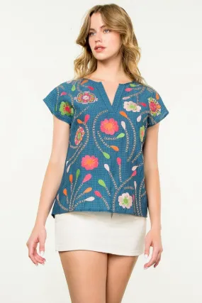A Spring Celebration Embroidered Top