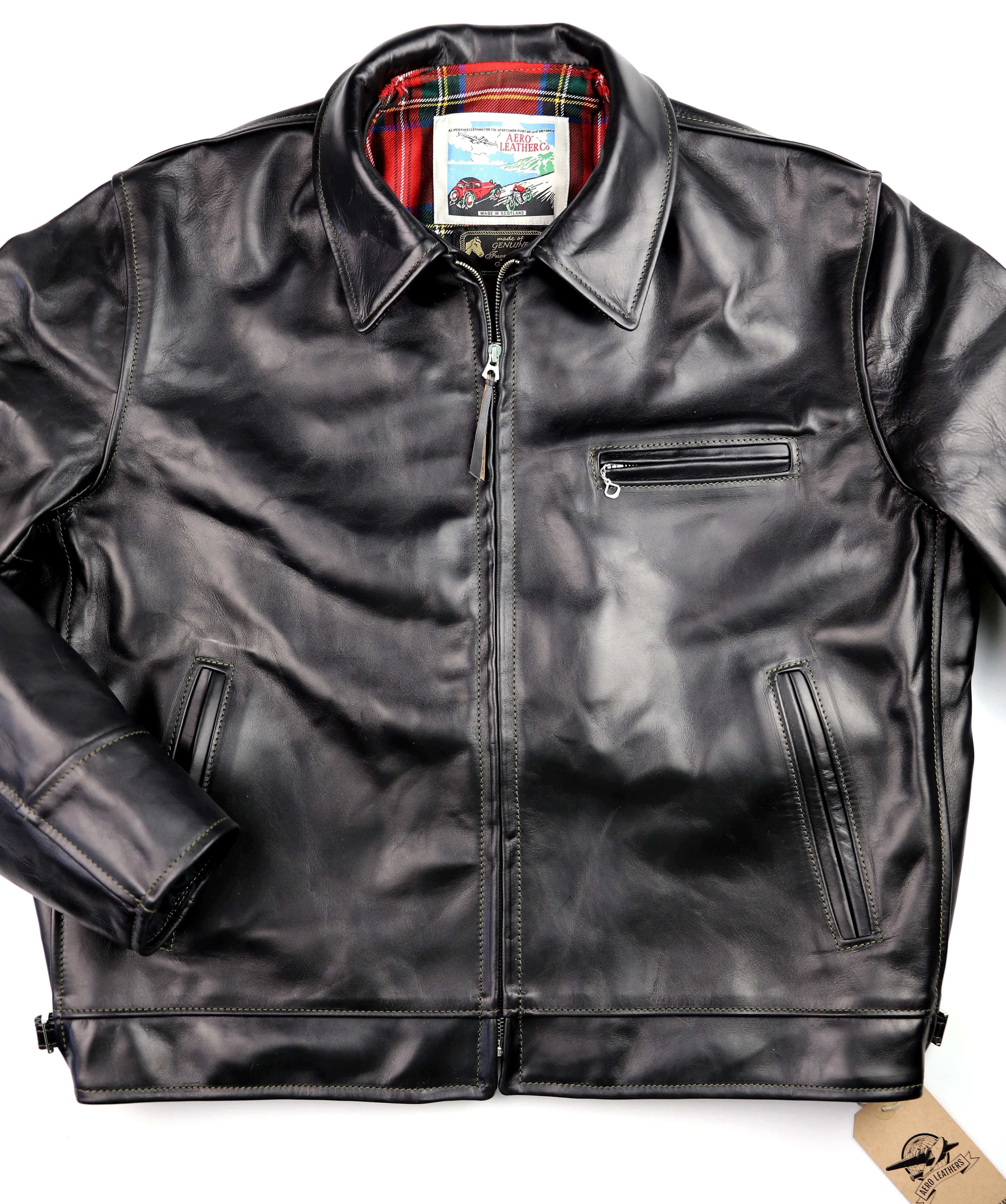 Aero Highwayman, sz 46 (fits like size 50), Black Chromexcel Horsehide