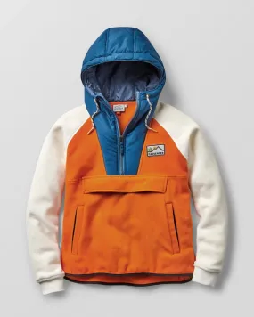 Alexander 1/2 Zip Polar Hooded Fleece Jacket in Sunrise Orange