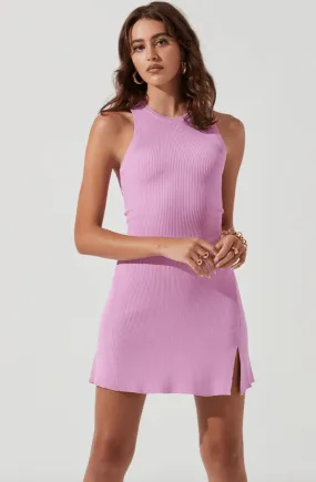 ASTR Meera Mini Dress in Pink Orchid