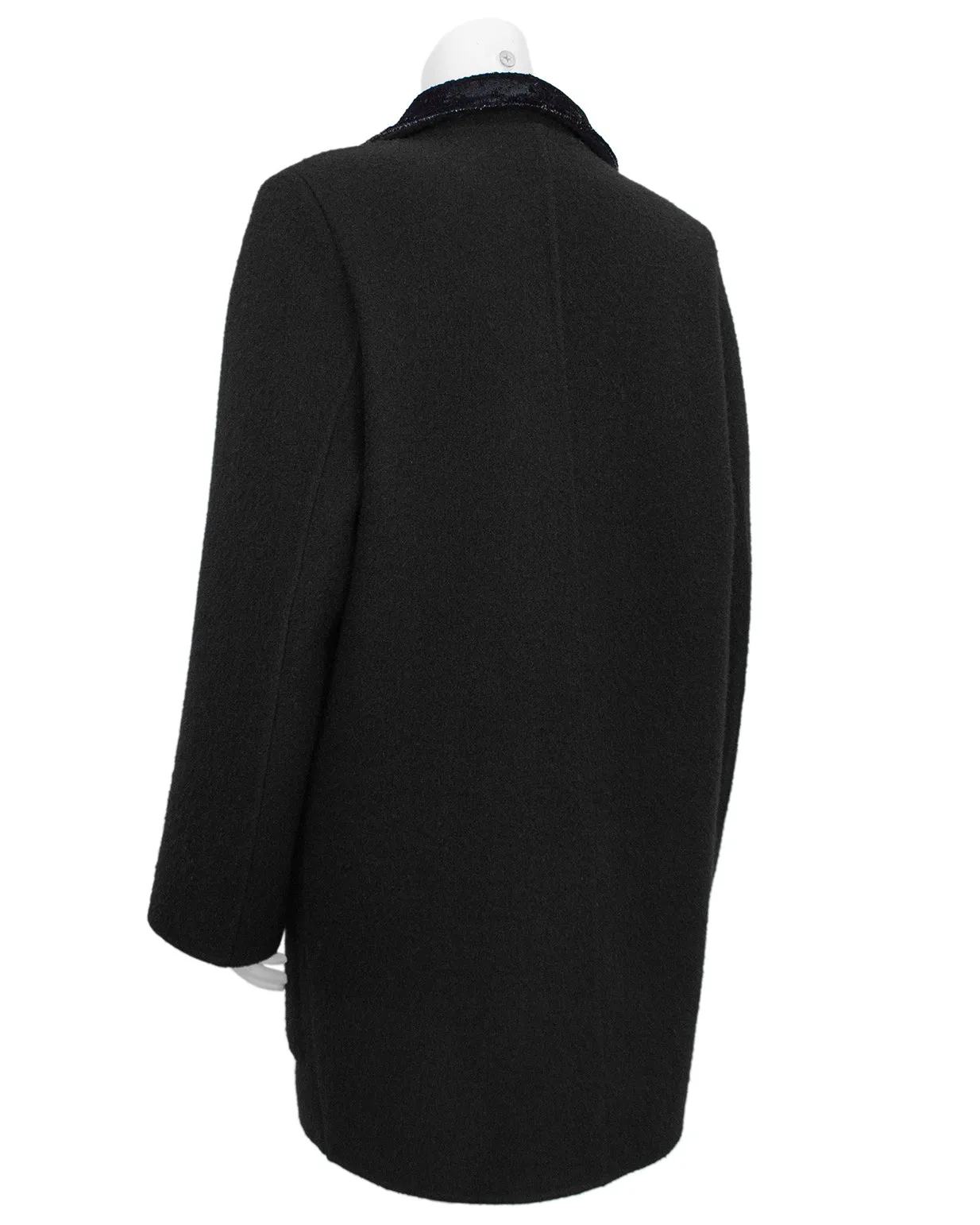 Black Wool Car Coat