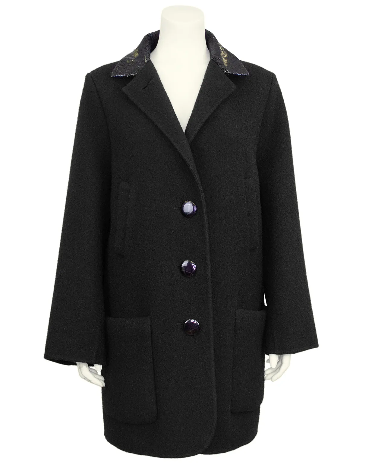 Black Wool Car Coat