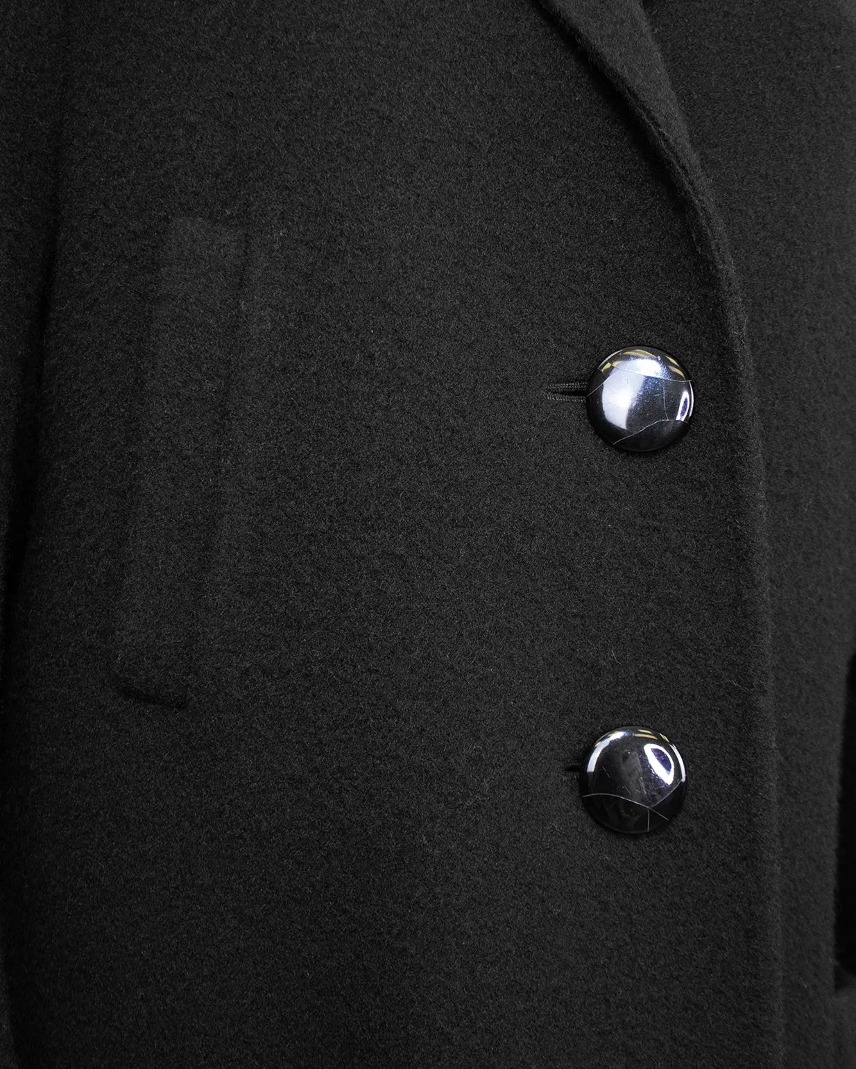 Black Wool Car Coat