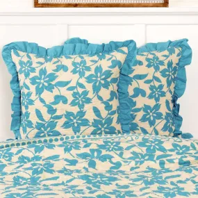 Briar Azure Quilted Euro Sham 26x26 VHC Brands