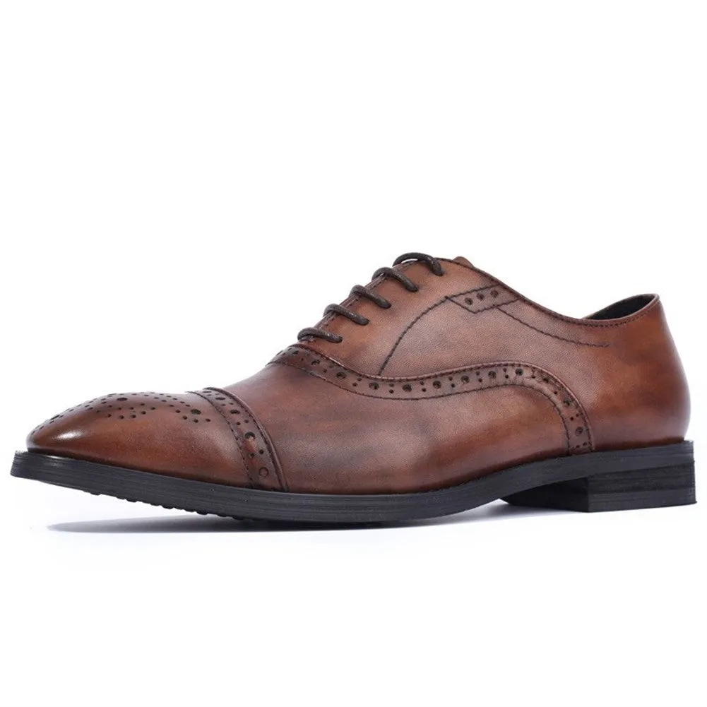 Brogue Carving Elegant Oxford for Men