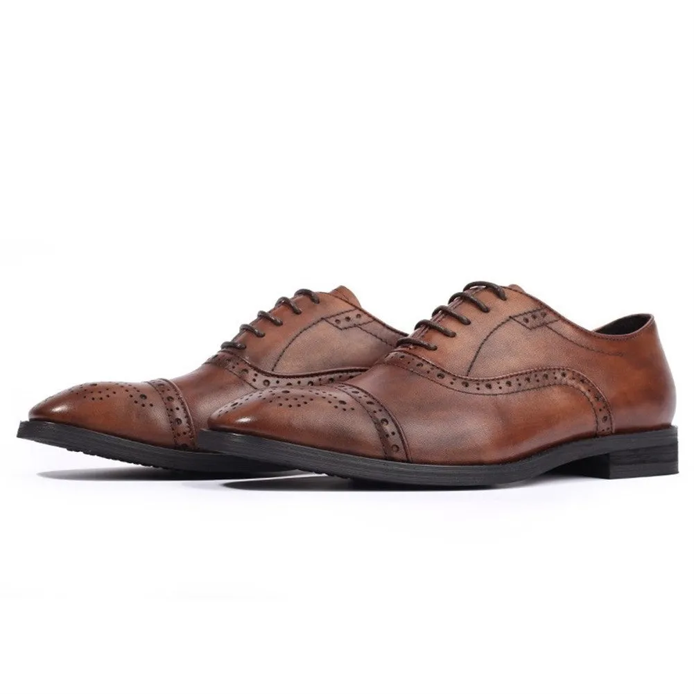 Brogue Carving Elegant Oxford for Men