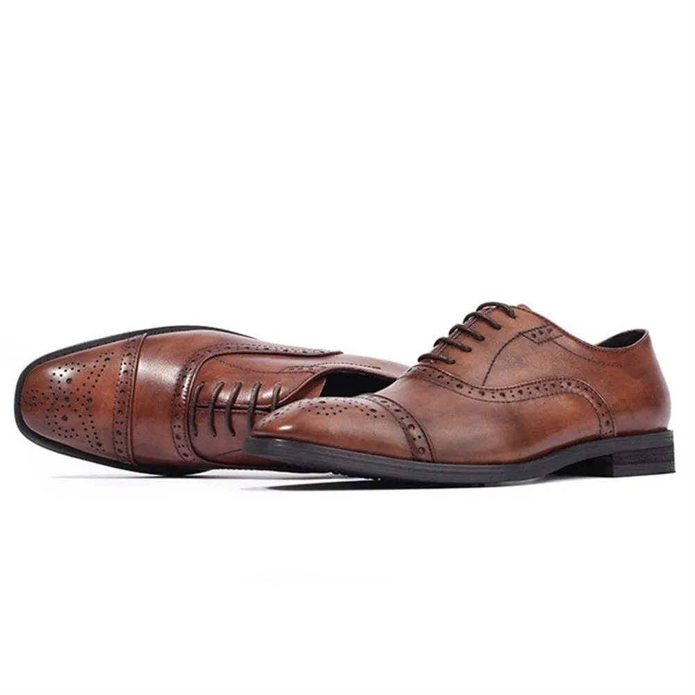 Brogue Carving Elegant Oxford for Men