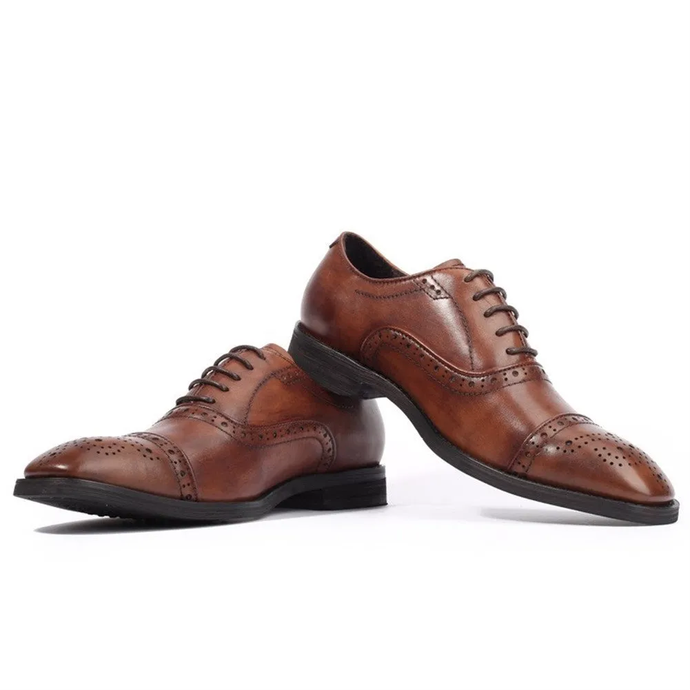 Brogue Carving Elegant Oxford for Men