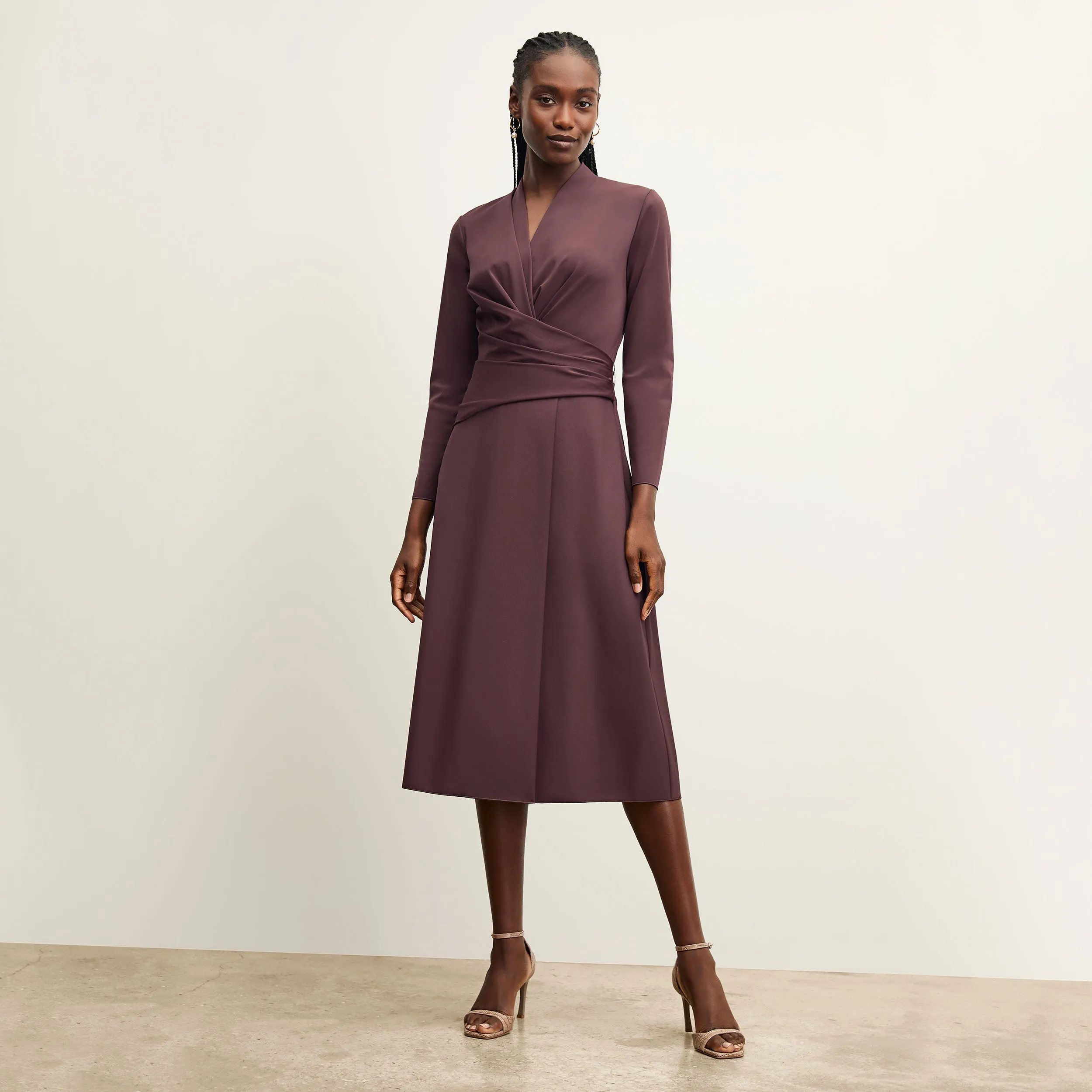 Carly Dress - Stretch Crepe :: Grape