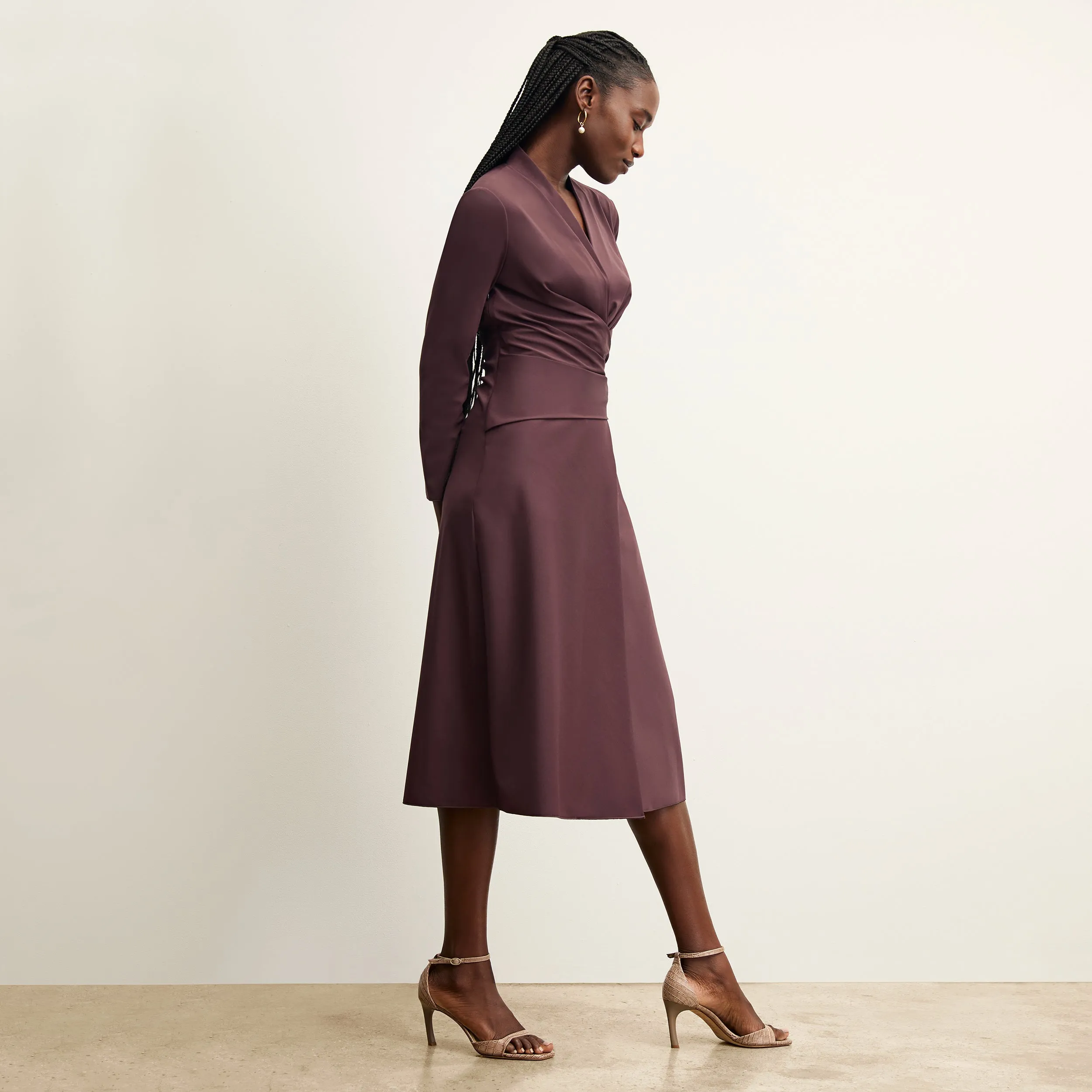 Carly Dress - Stretch Crepe :: Grape