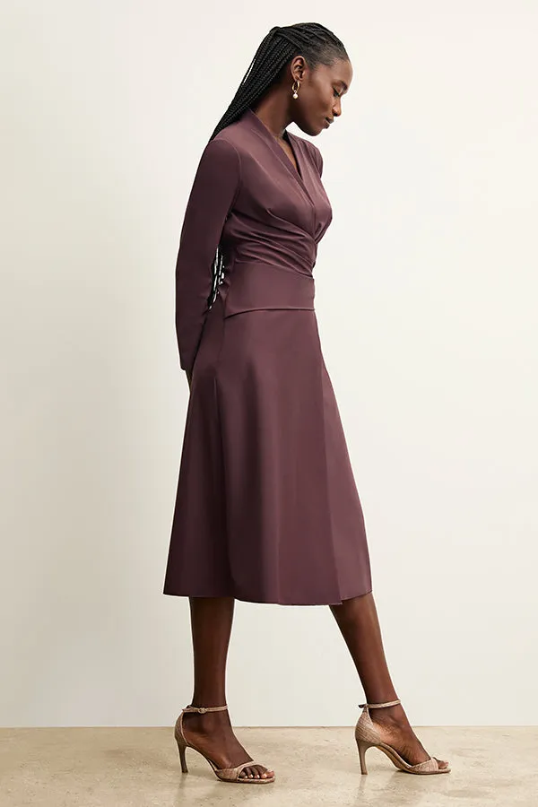 Carly Dress - Stretch Crepe :: Grape