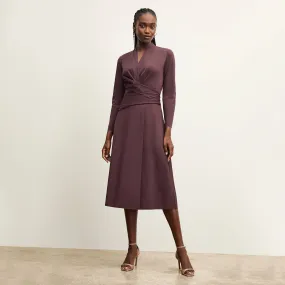 Carly Dress - Stretch Crepe :: Grape