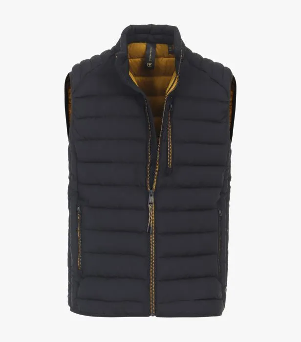 Casa Moda Quilted Gilet - Navy/Gold