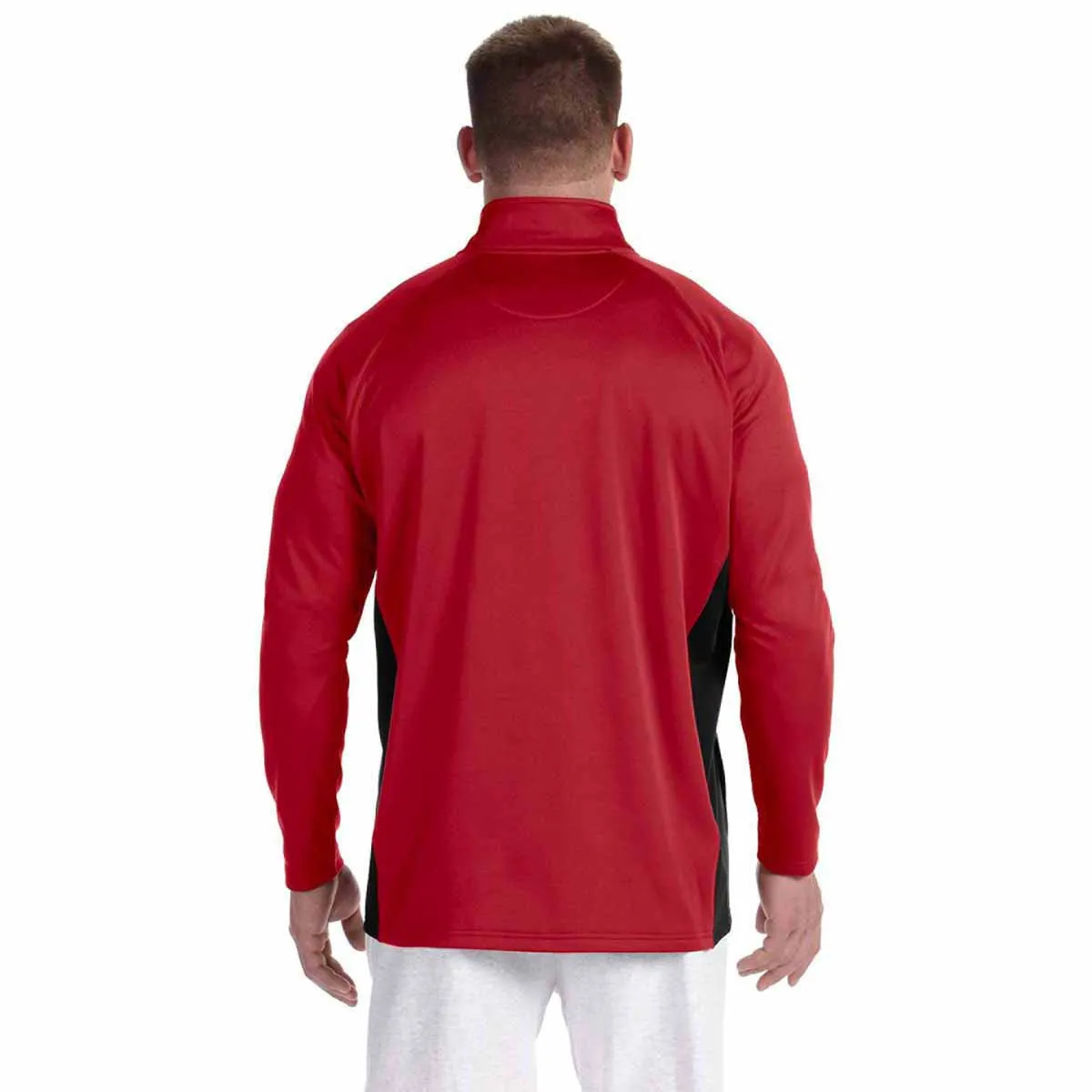 Champion Men's Scarlet/Black Performance 5.4-Ounce Colorblock Full-Zip Jacket