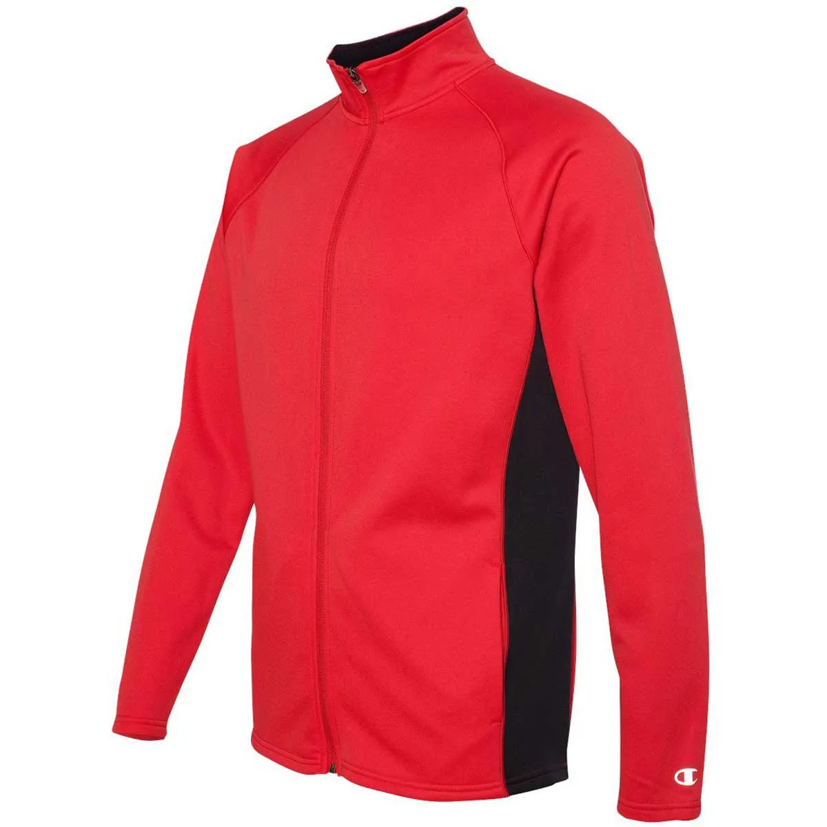 Champion Men's Scarlet/Black Performance 5.4-Ounce Colorblock Full-Zip Jacket