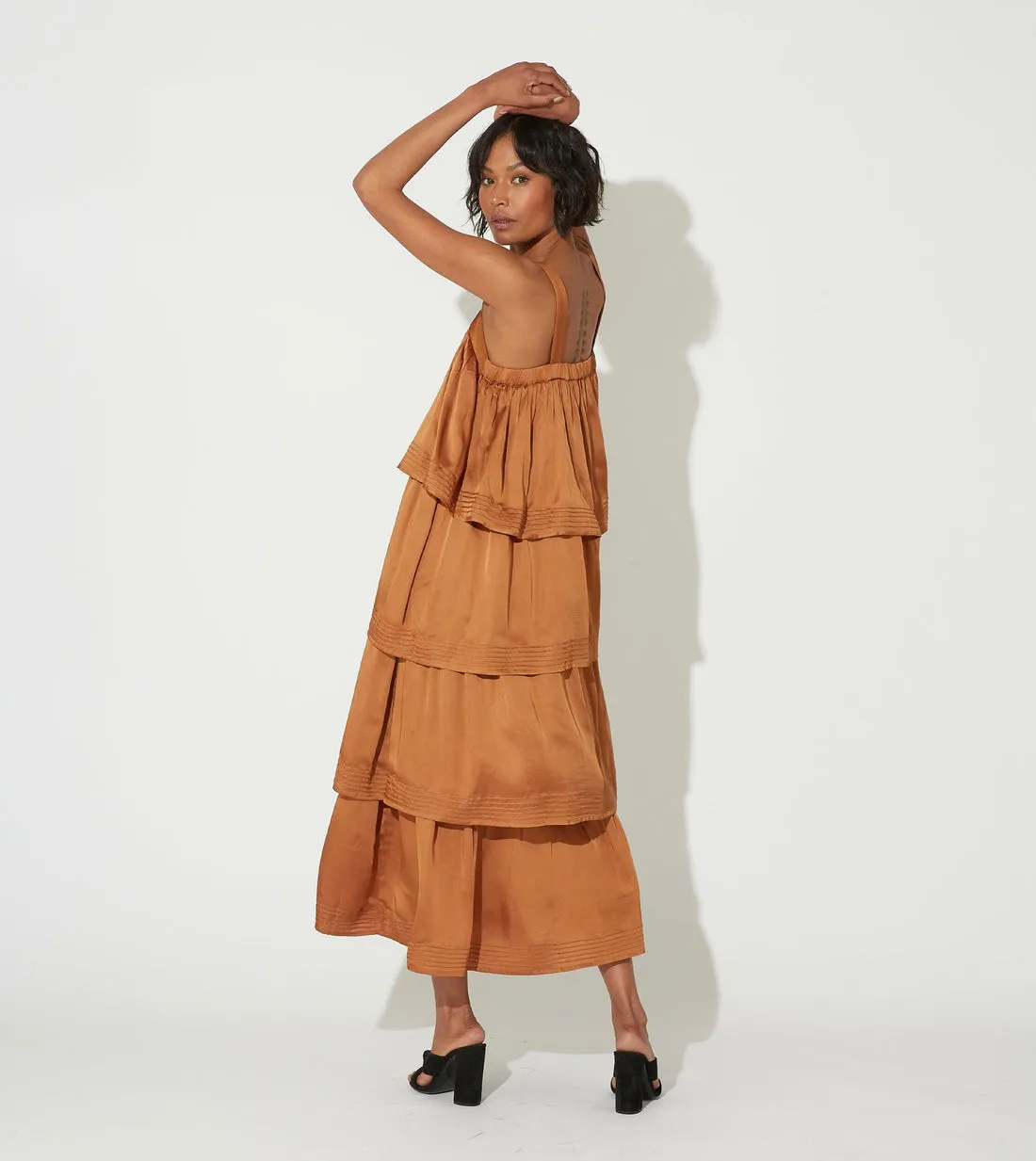 Cleobella Dasha Midi Dress in Bronze