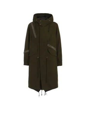 COTTON DRILL ZIPPER MODS COAT