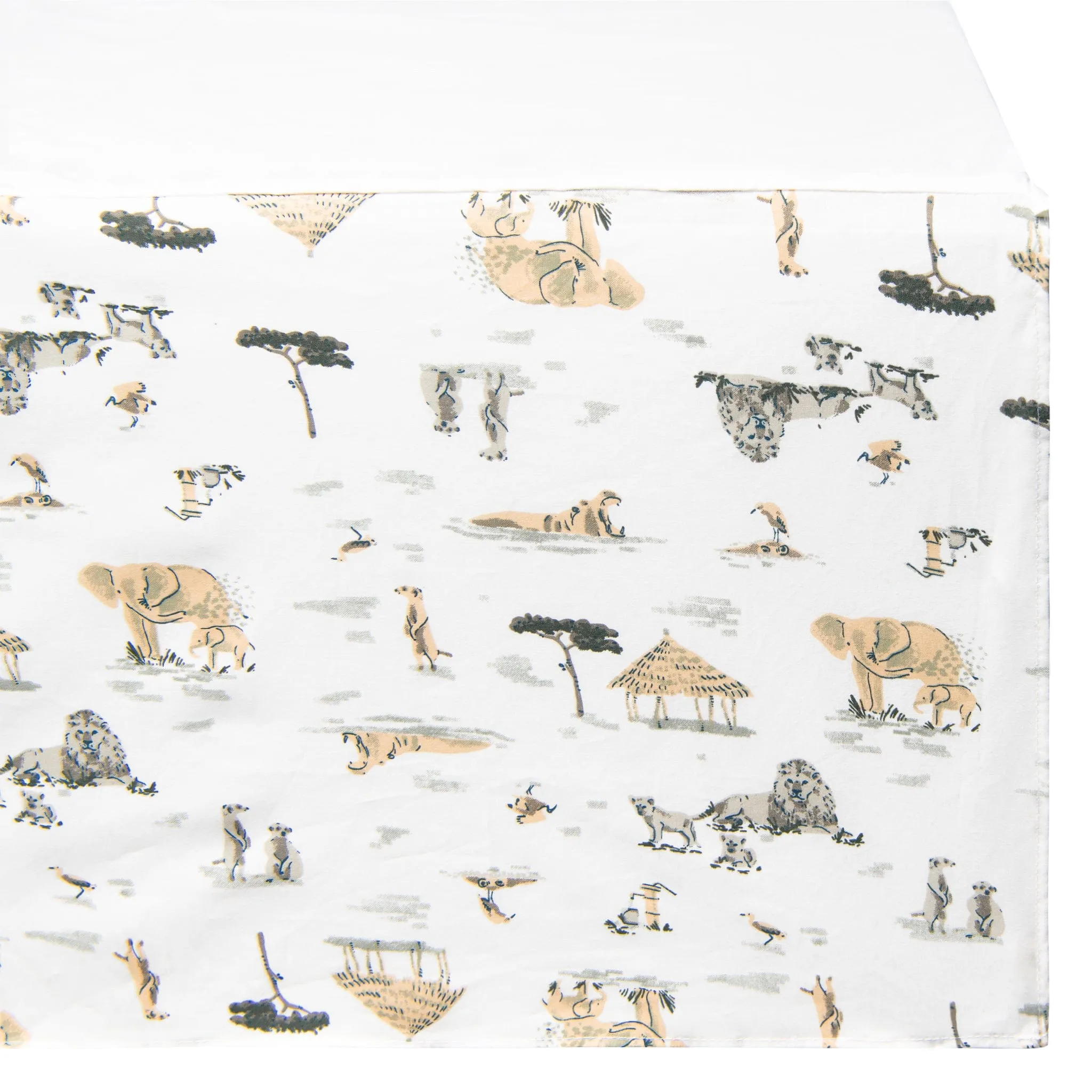 Crib bed skirt - Safari