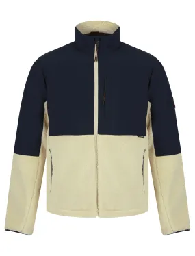 Dancho Teddy Borg Fleece Funnel Neck Jacket Top in Natural - Tokyo Laundry