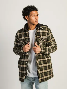 DICKIES FLANNEL HOODED SHIRT JACKET