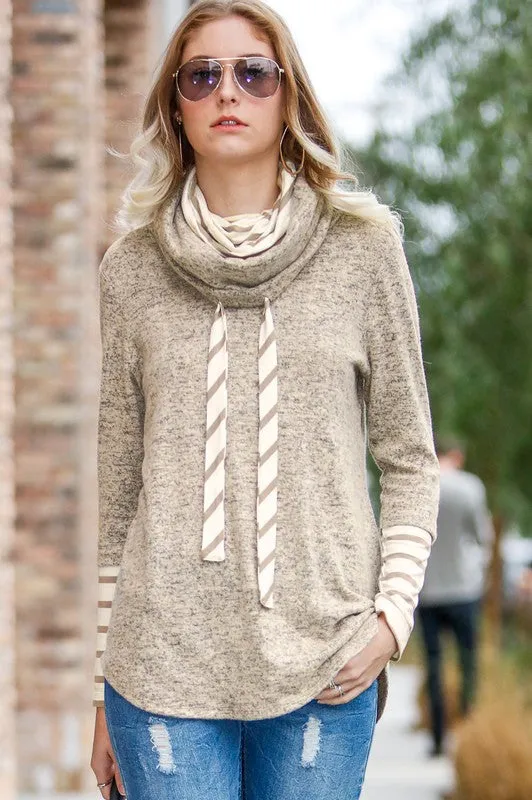 Double Layer Mock Neck