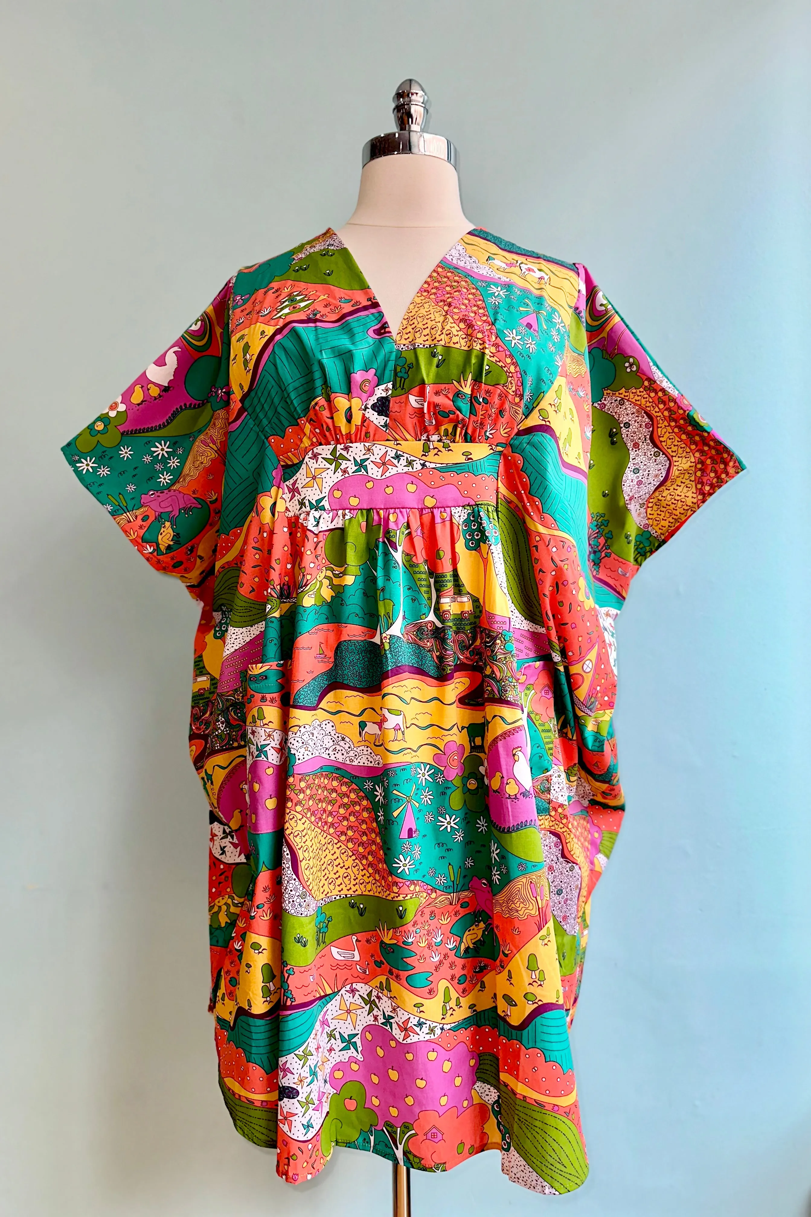 Emerald Woven Midi Caftan by Blue Platypus