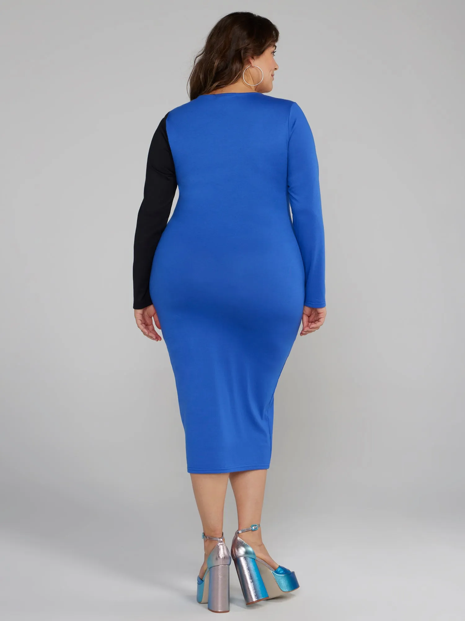 Fashion To Figure - Colorblock Midi Dress