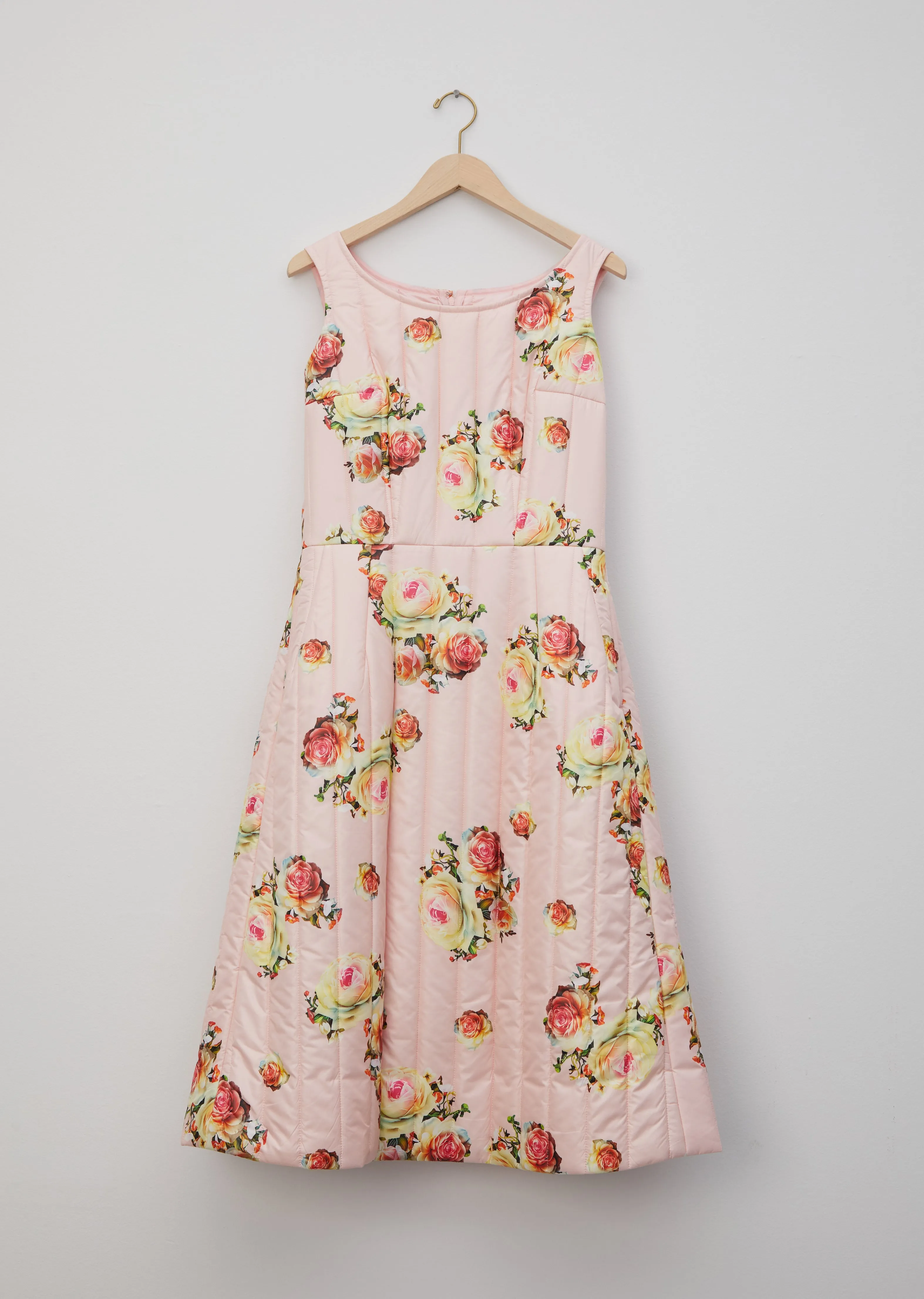 Flower Pattern Quilted Dress