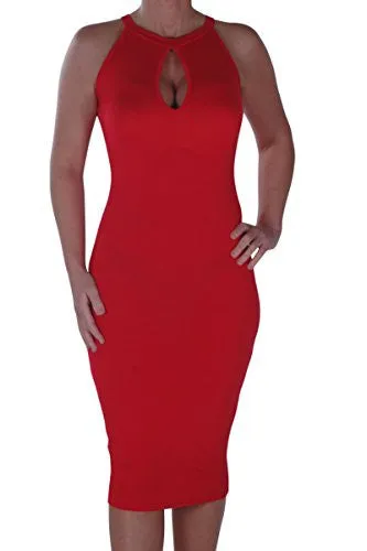 Genini Keyhole Sleeveless Bodycon