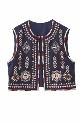 Gilet Embroidered Ladies Vest