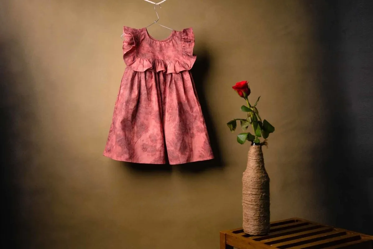 Girls Elisa Dress Maroon