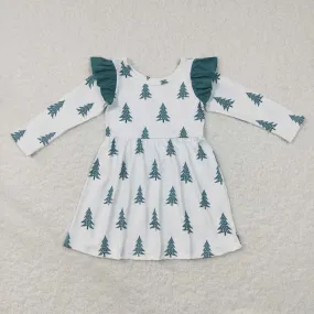 GLD0440 baby girl Christmas tree green winter long sleeve