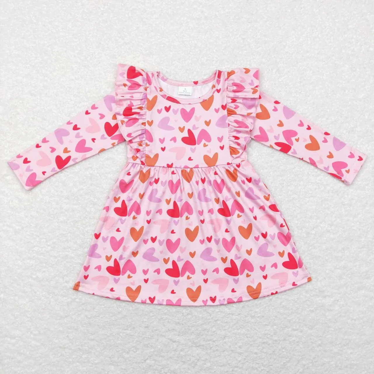 GLD0460 baby girl clothes girl love valentine day dress