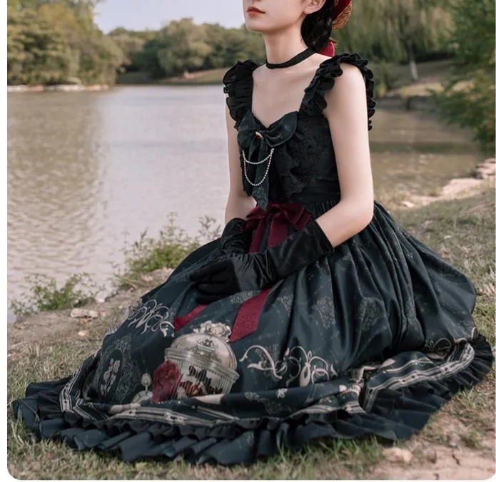 Gothic Style Vintage Sleeveless Lolita Dress