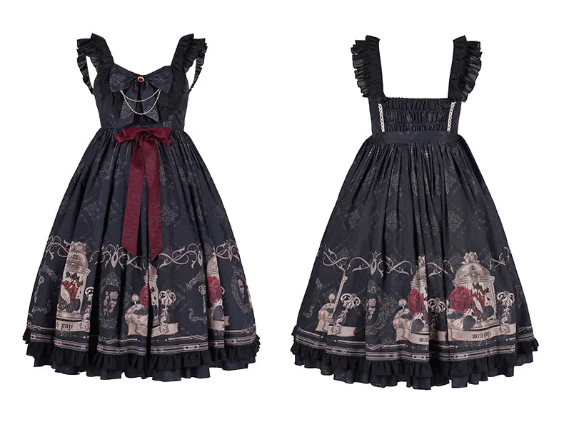 Gothic Style Vintage Sleeveless Lolita Dress