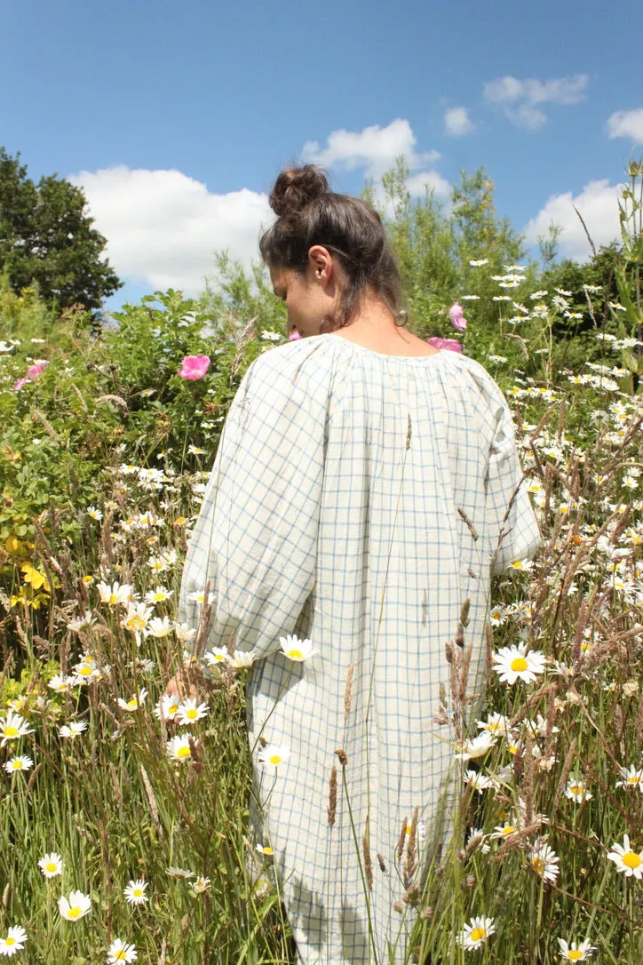 Grace Dress in light blue check