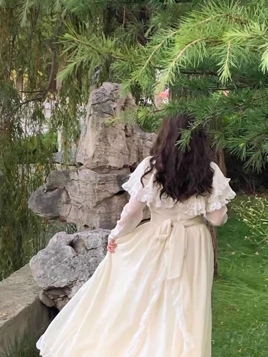 Handmade Gunne Sax Remake 70s Bridal Prairie Dress