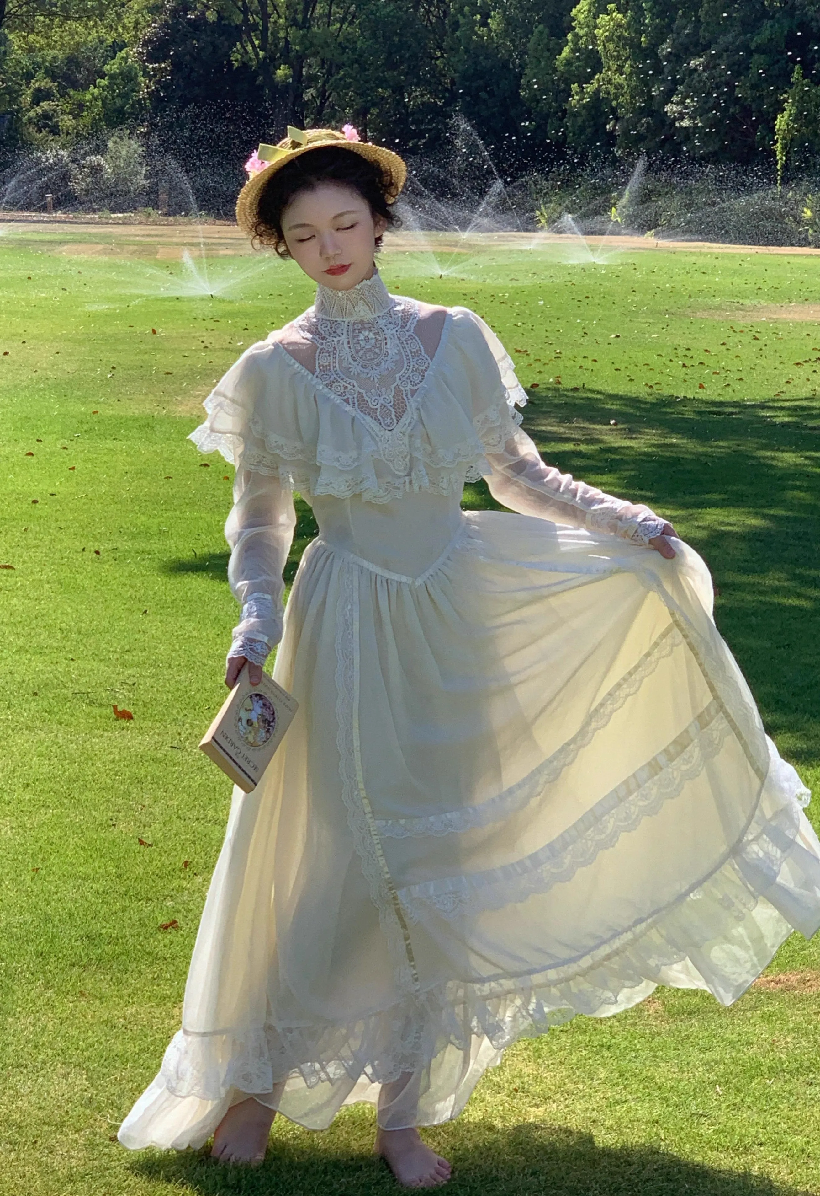 Handmade Gunne Sax Remake 70s Bridal Prairie Dress