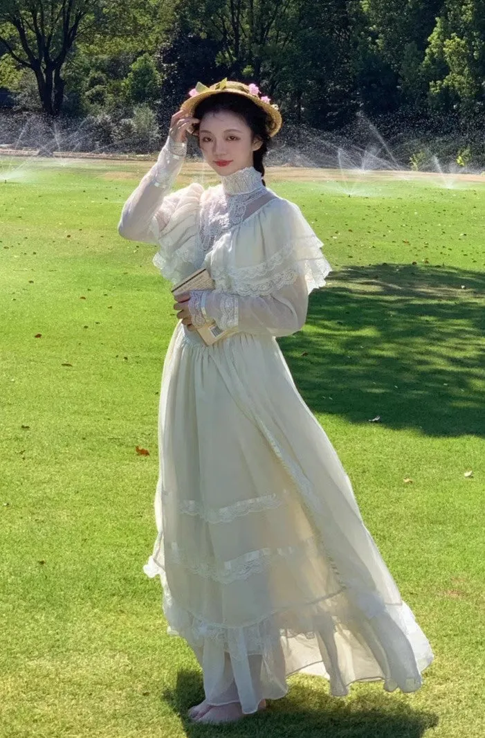 Handmade Gunne Sax Remake 70s Bridal Prairie Dress