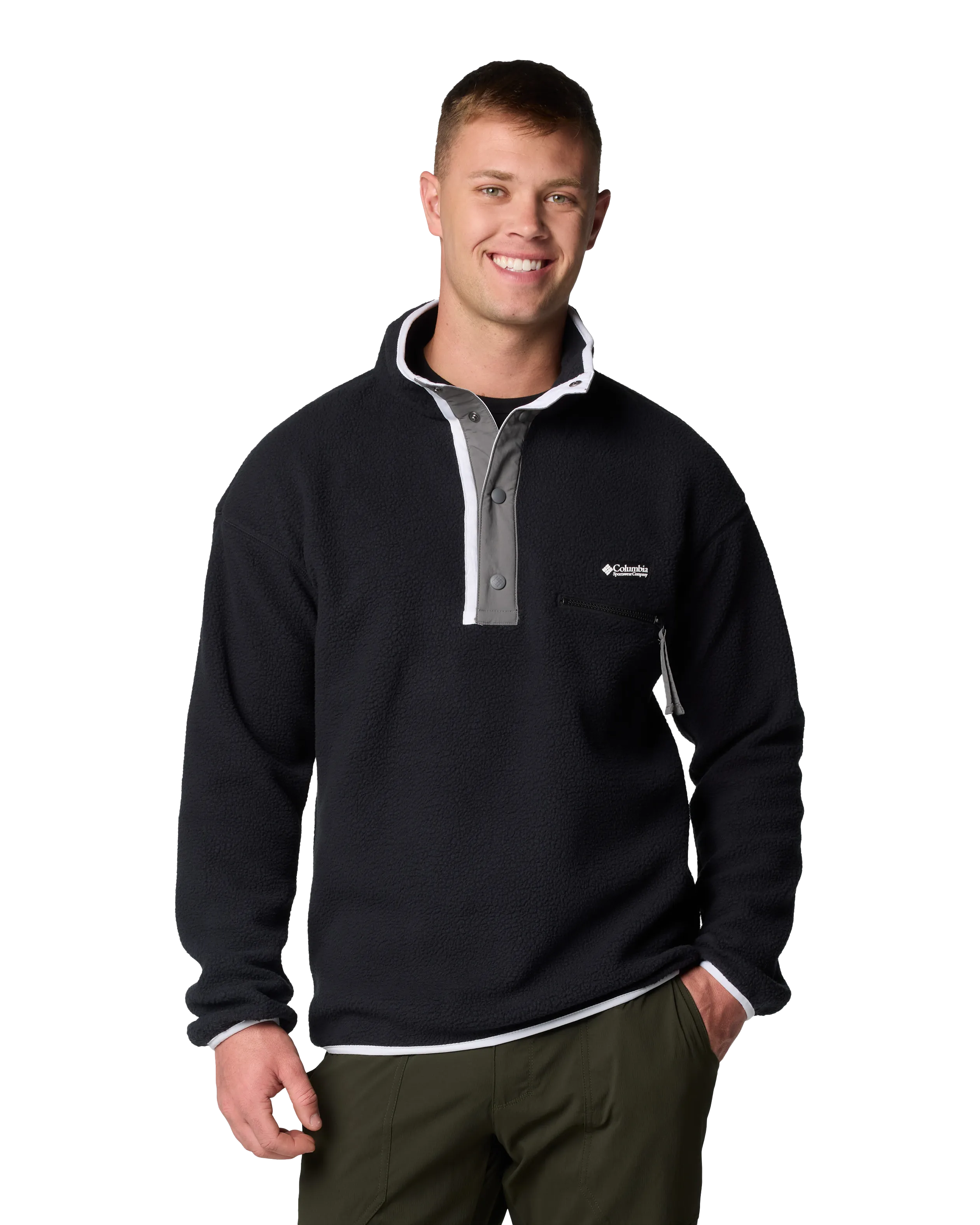 Helvetia II Half Snap Fleece Jacket in Black