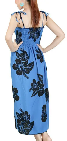 Hibiscus Women's Long Smocked Tube Dress