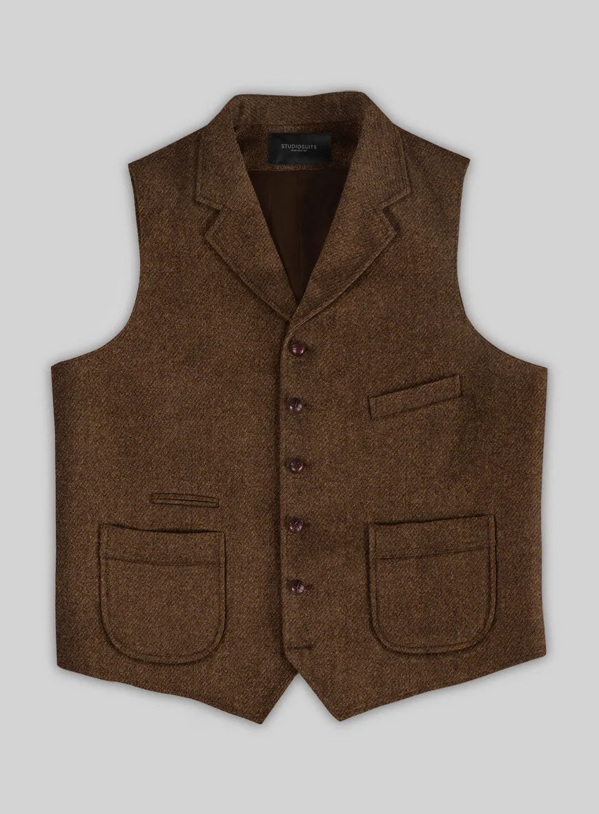 Highlander Coca Brown Tweed Hunting Vest