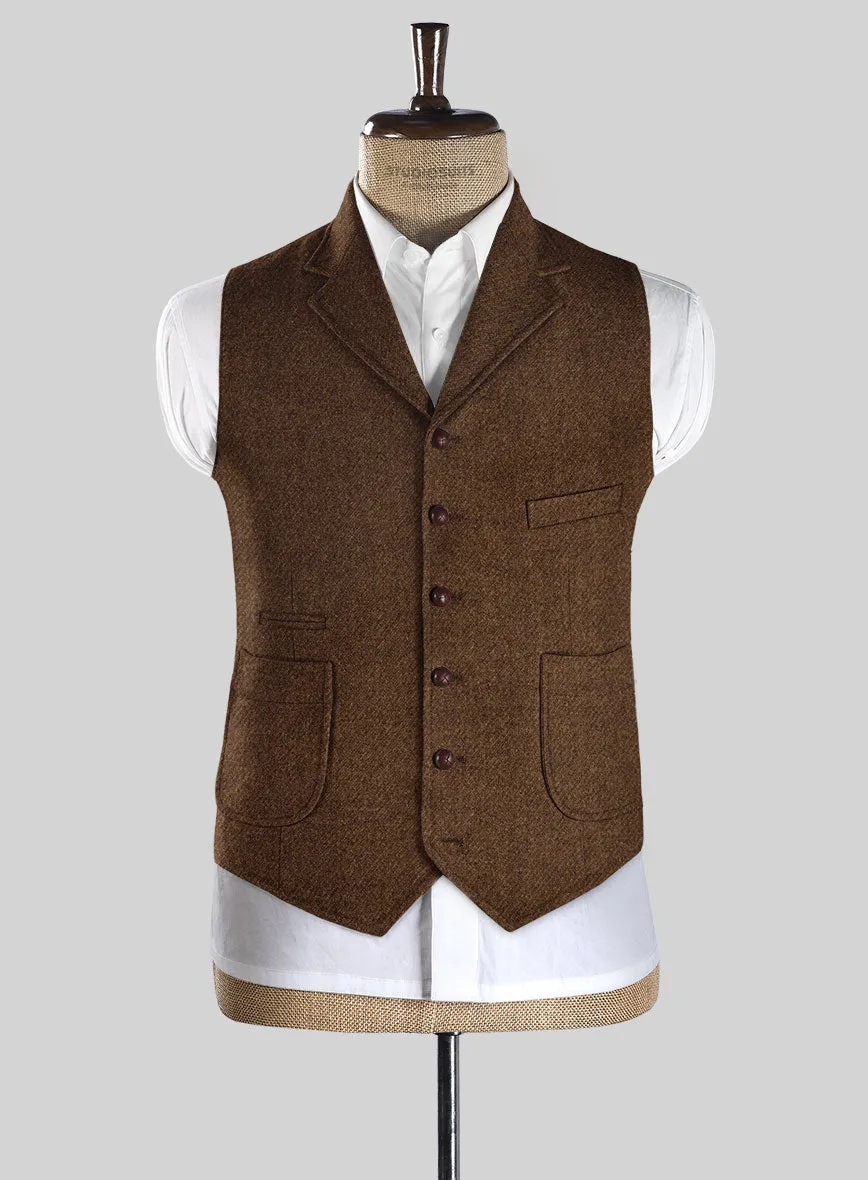 Highlander Coca Brown Tweed Hunting Vest