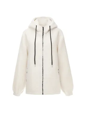 Hooded Full-Zip Fleece Fuzzy Jacket