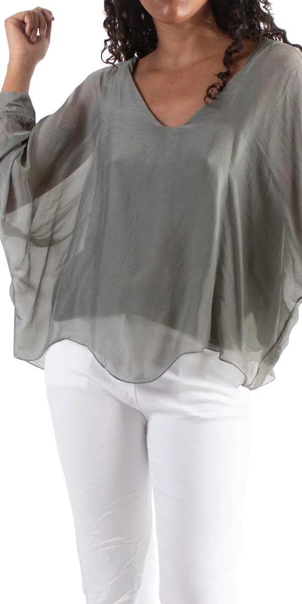 Isabetta Silk Crop Top