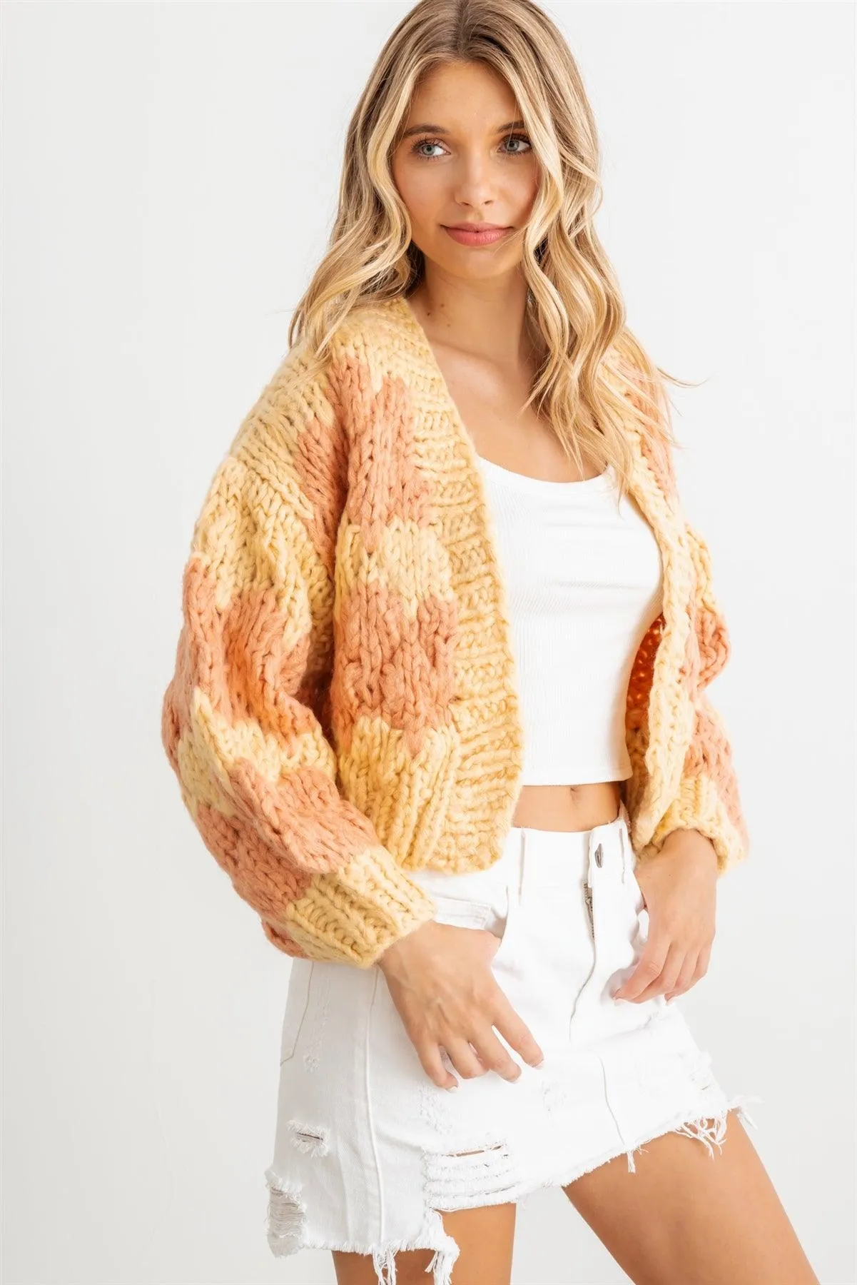 Knit Long Sleeve Open Front Sweater Cardigan