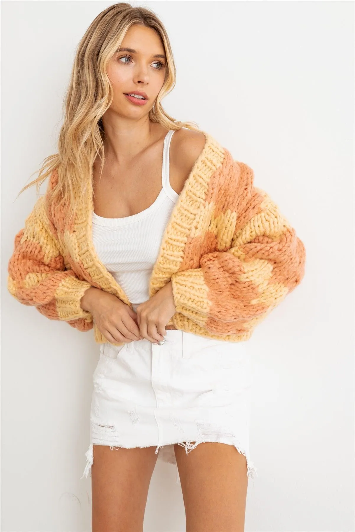 Knit Long Sleeve Open Front Sweater Cardigan