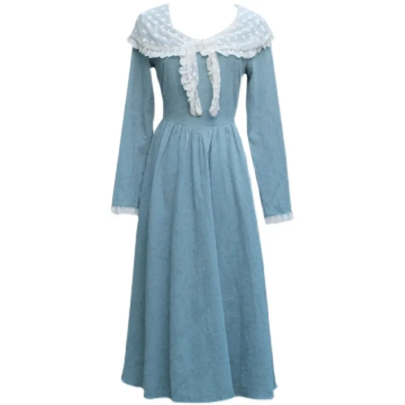 [Last Chance] Period Drama Inspired Lace Collar Vintage Dress