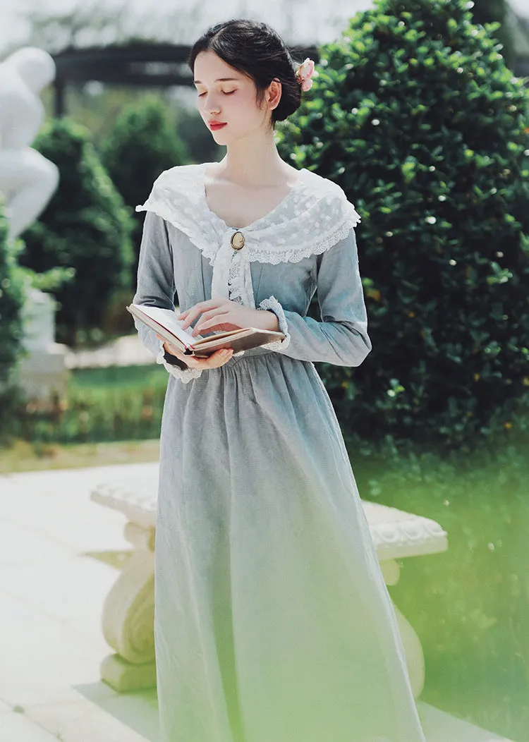 [Last Chance] Period Drama Inspired Lace Collar Vintage Dress